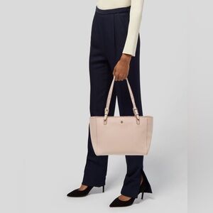TORY BURCH || Elegant Saffiano Leather Blush-Pink Tote Bag. Sz. OS